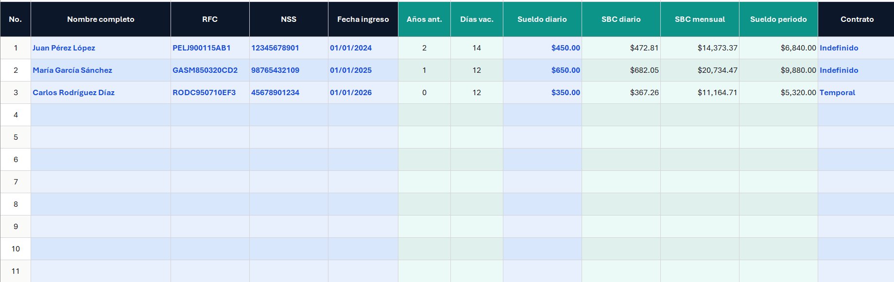 NominaPro 2026 - Empleados